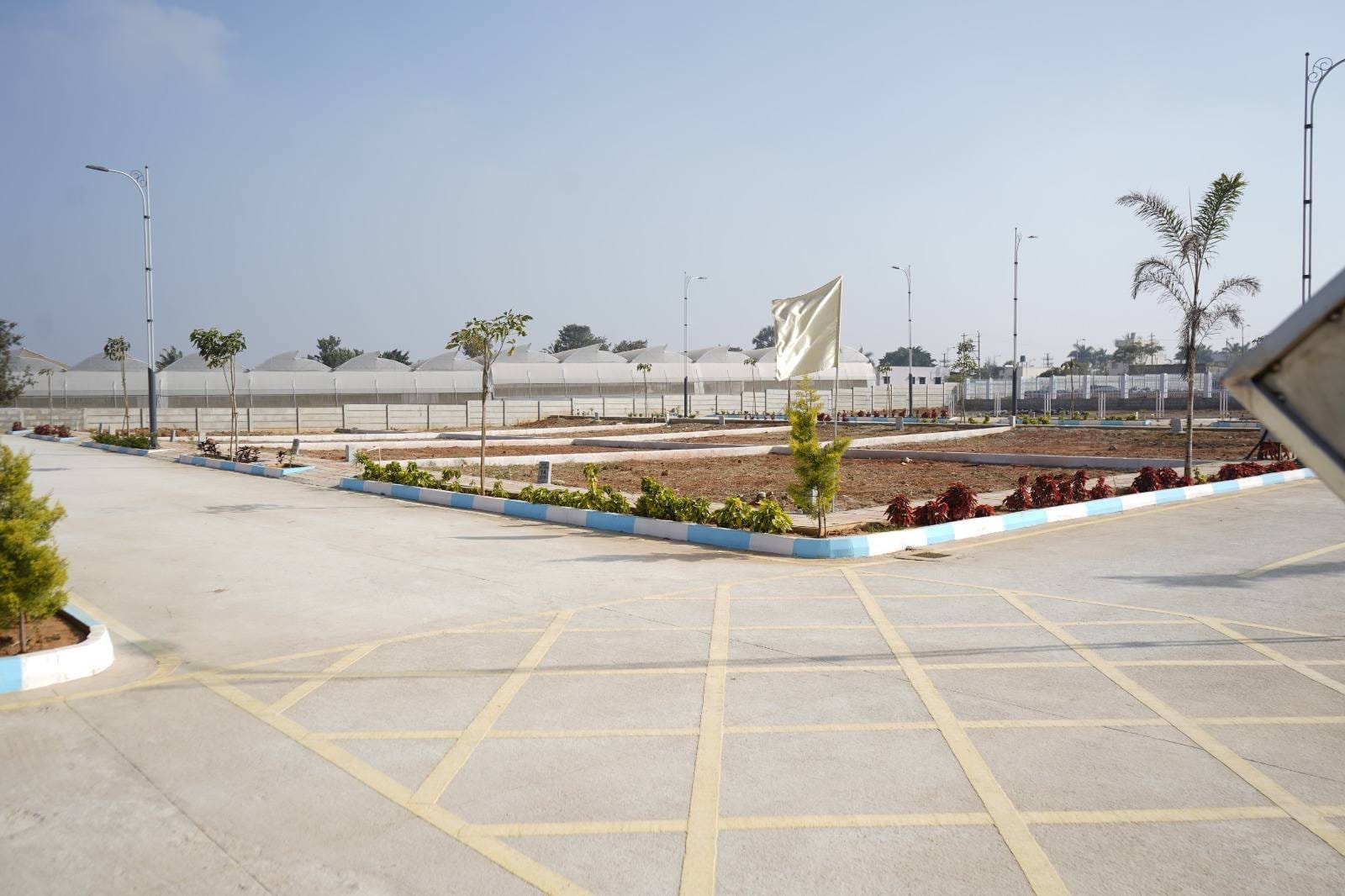 Wide roads for easy vehicular movement at Infenity Brindhavan - Jigani