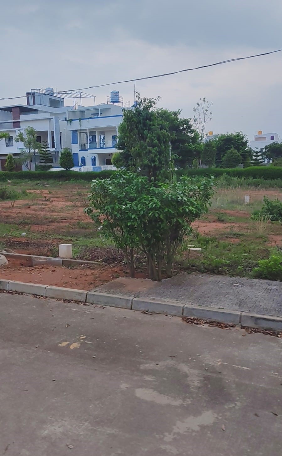 Wide roads, pavements and constructed villas at Infenity Pebble Creek - Sarjapura-Attibele road
