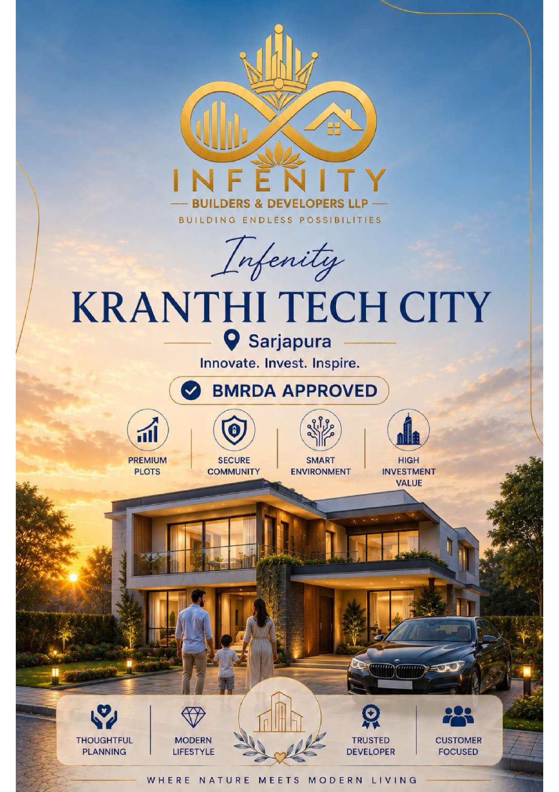 Infenity Kranthi Tech City BMRDA Approved Plots Near Sarjapura
