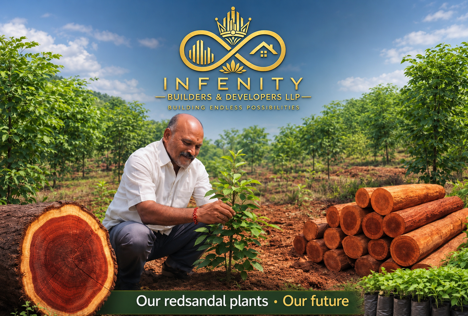 Red Sandalwood plantation farmlands for Sale by Infenity Builders & Developers